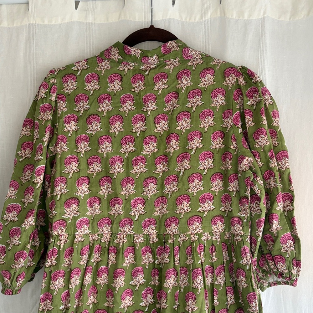 Victoria Dunn Green and Pink Floral Maxi Dress - XS - Picture 8 of 9